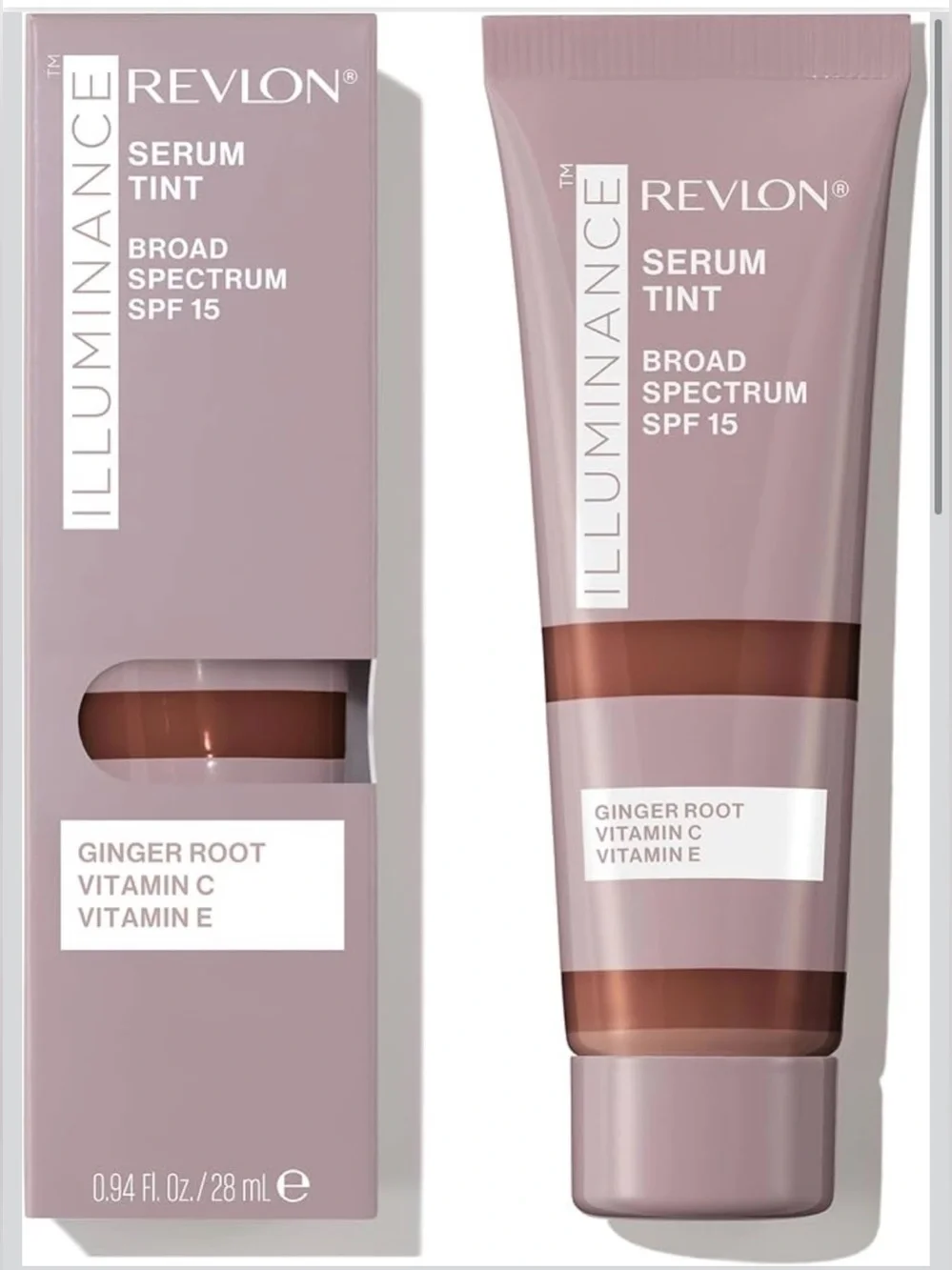 Revlon Illuminance Tinted Serum,Triple Hyaluronic Acid,SPF 15, 605 Rich Mahogany